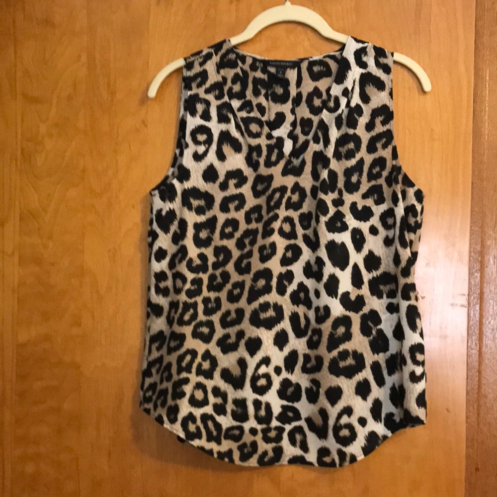 Banana Republic Leopard Print Sleeveless Blouse